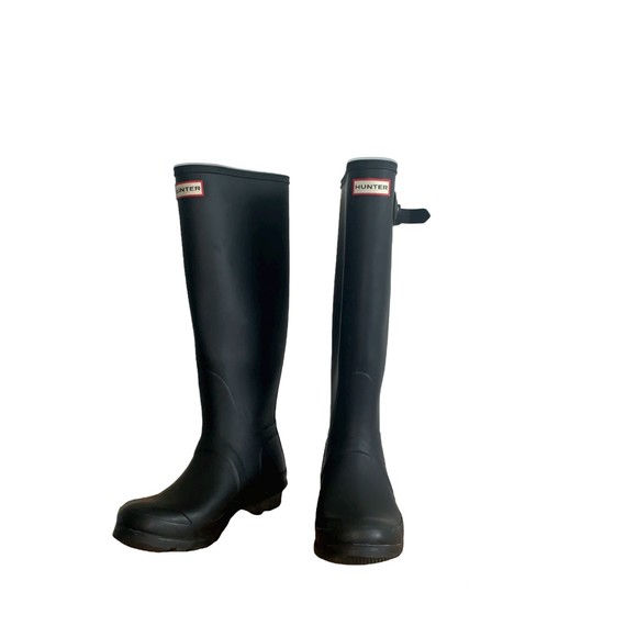 Hunter Shoes Hunter Matte Black Womens Original Tall Rain Boots